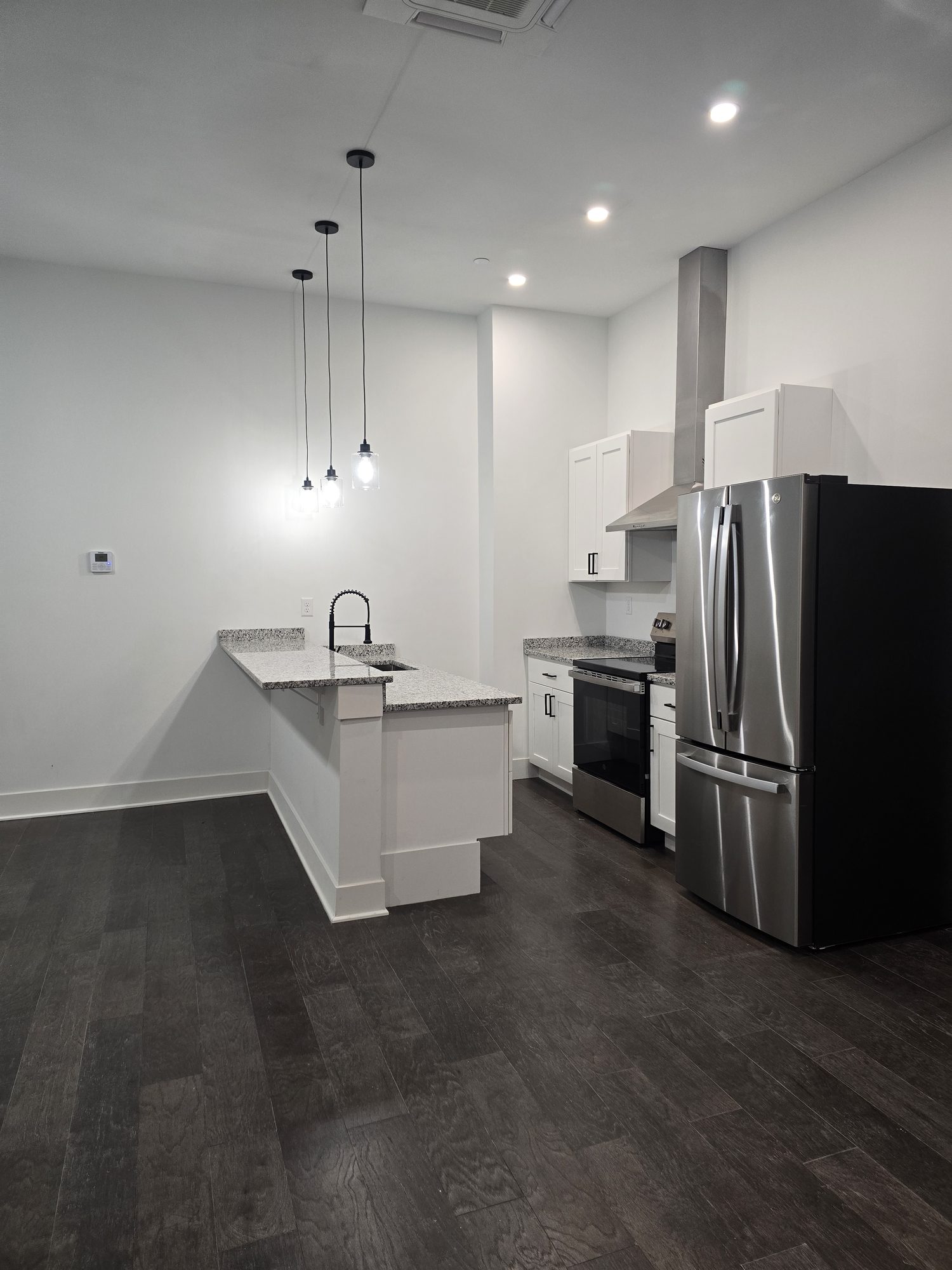 A finished apartment kitchen